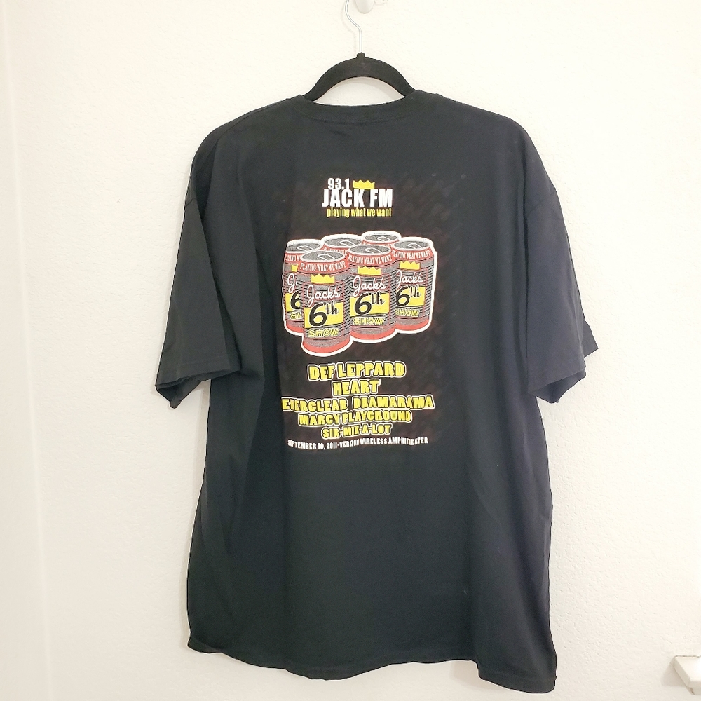 93.1 Los Angeles JACK FM'S 6TH SHOW September 2011 black short sleeve show tee1X - Picture 2 of 7
